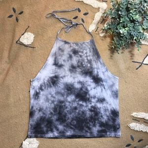 American Eagle Tie Die Halter Tank/Crop Top